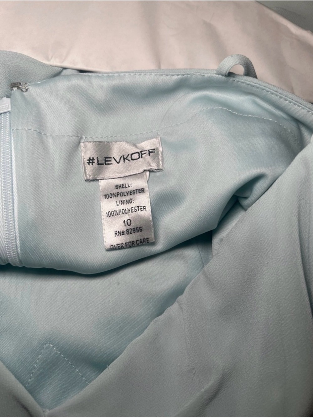 Bill Levkoff Pale Blue Spaghetti Strap Maxi Dress - Picture 7 of 7